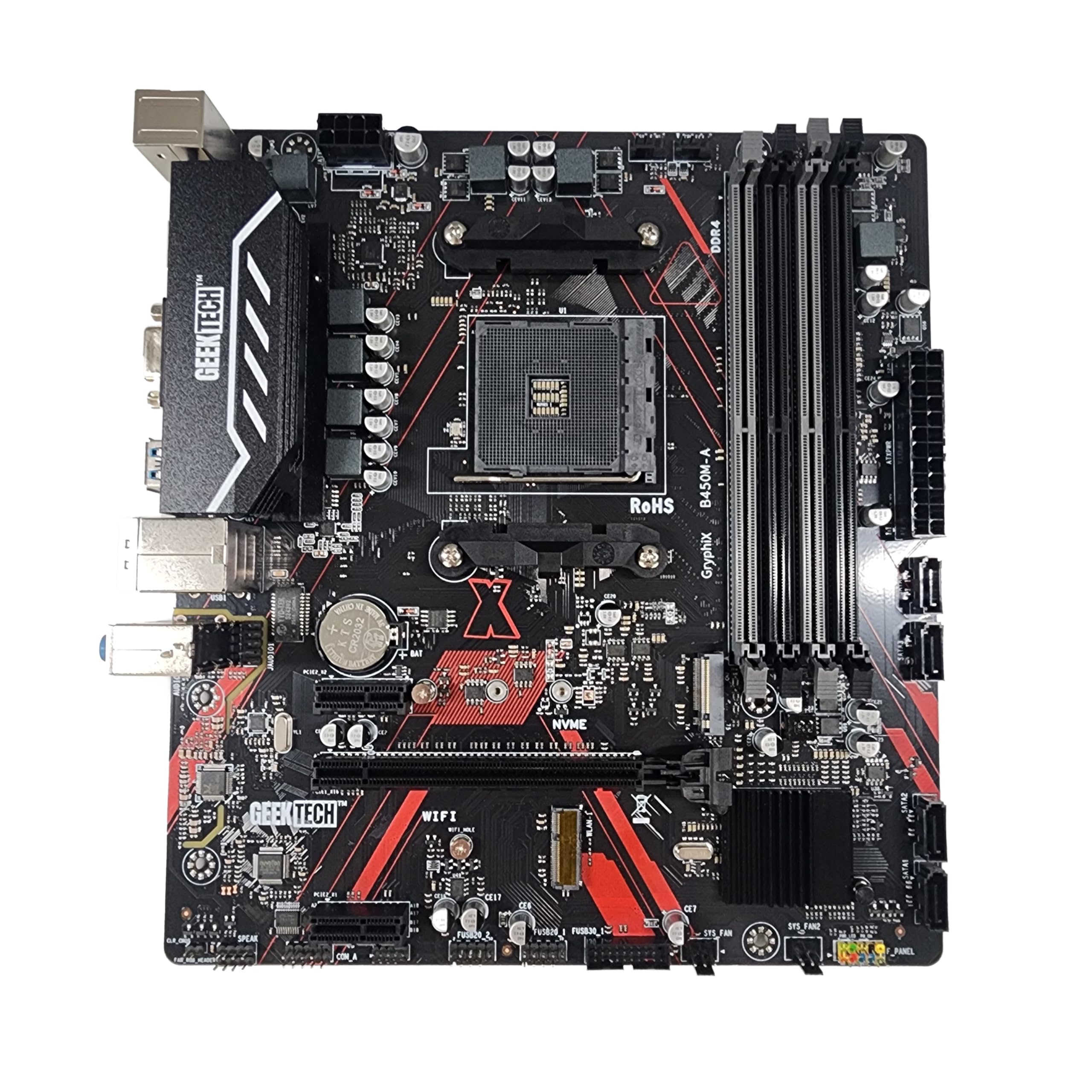 Amazon.com: GeekTech GryphiX B450M-A - Placa base Micro ATX